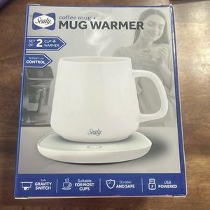NWT Sealy Coffee Mug & Mug Warmer 2Pc Set, USB Powered, Temp Control.